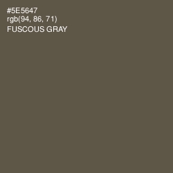 #5E5647 - Fuscous Gray Color Image